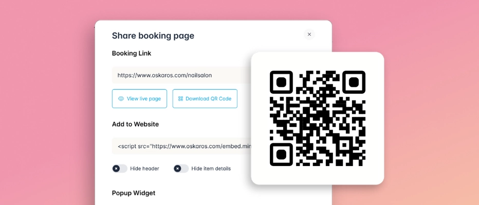 QR Code, Embed, or Standalone Page QR Code, Embed, or Standalone Page